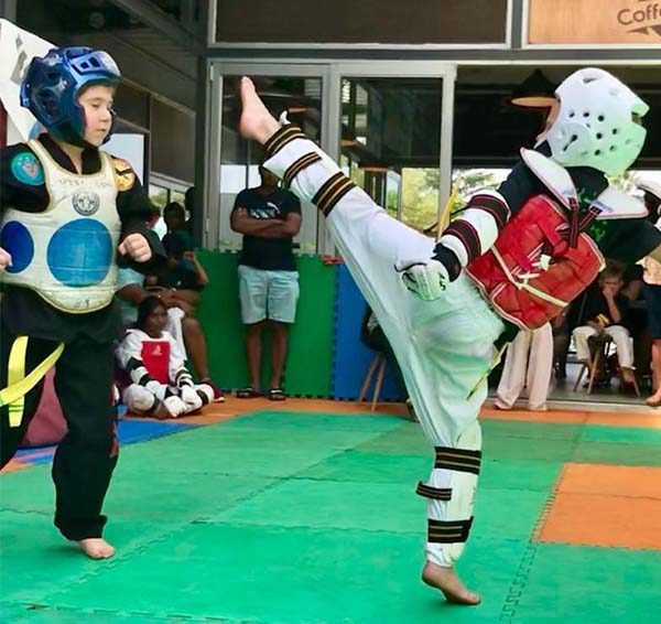 Young Kid Taekwondo Front Kick